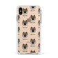 Eurasier Icon with Name Apple iPhone Xs Max Impact Case White Edge on Gold Phone
