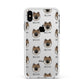 Eurasier Icon with Name Apple iPhone Xs Max Impact Case White Edge on Silver Phone