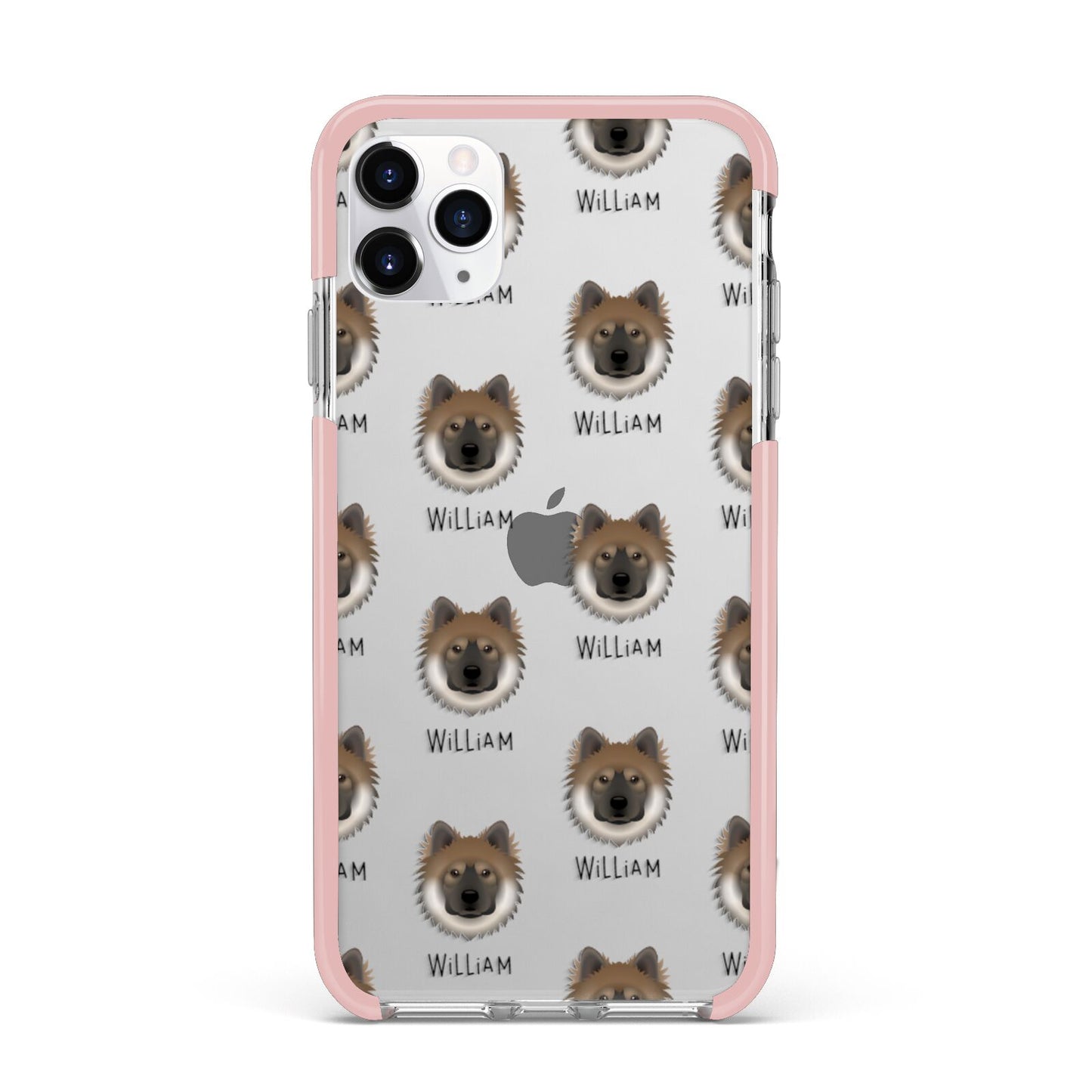 Eurasier Icon with Name iPhone 11 Pro Max Impact Pink Edge Case