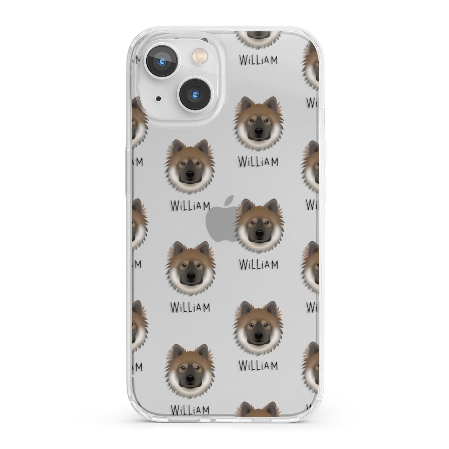 Eurasier Icon with Name iPhone 13 Clear Bumper Case