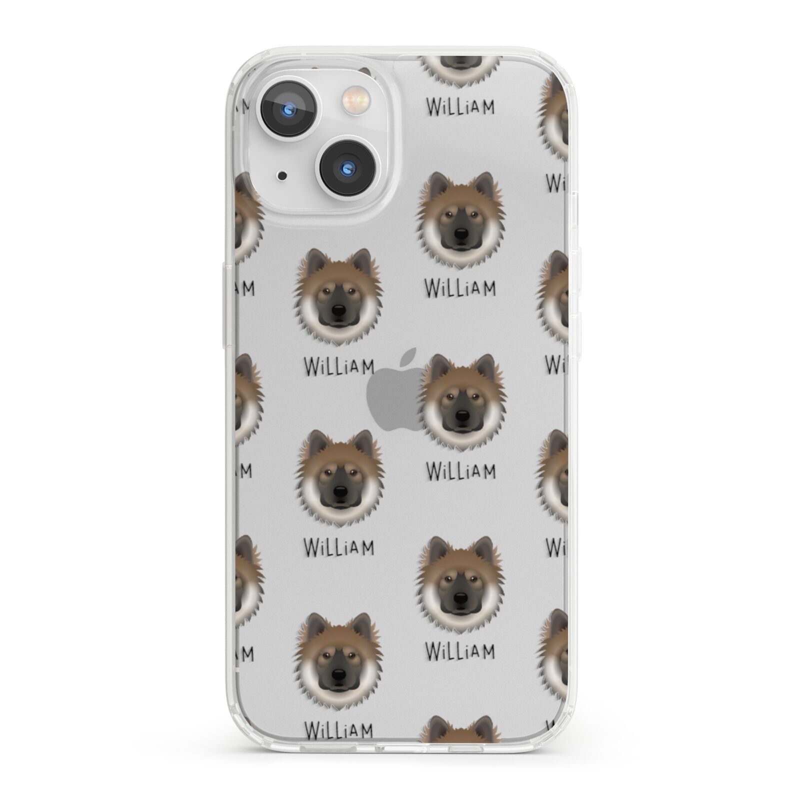 Eurasier Icon with Name iPhone 13 Clear Bumper Case