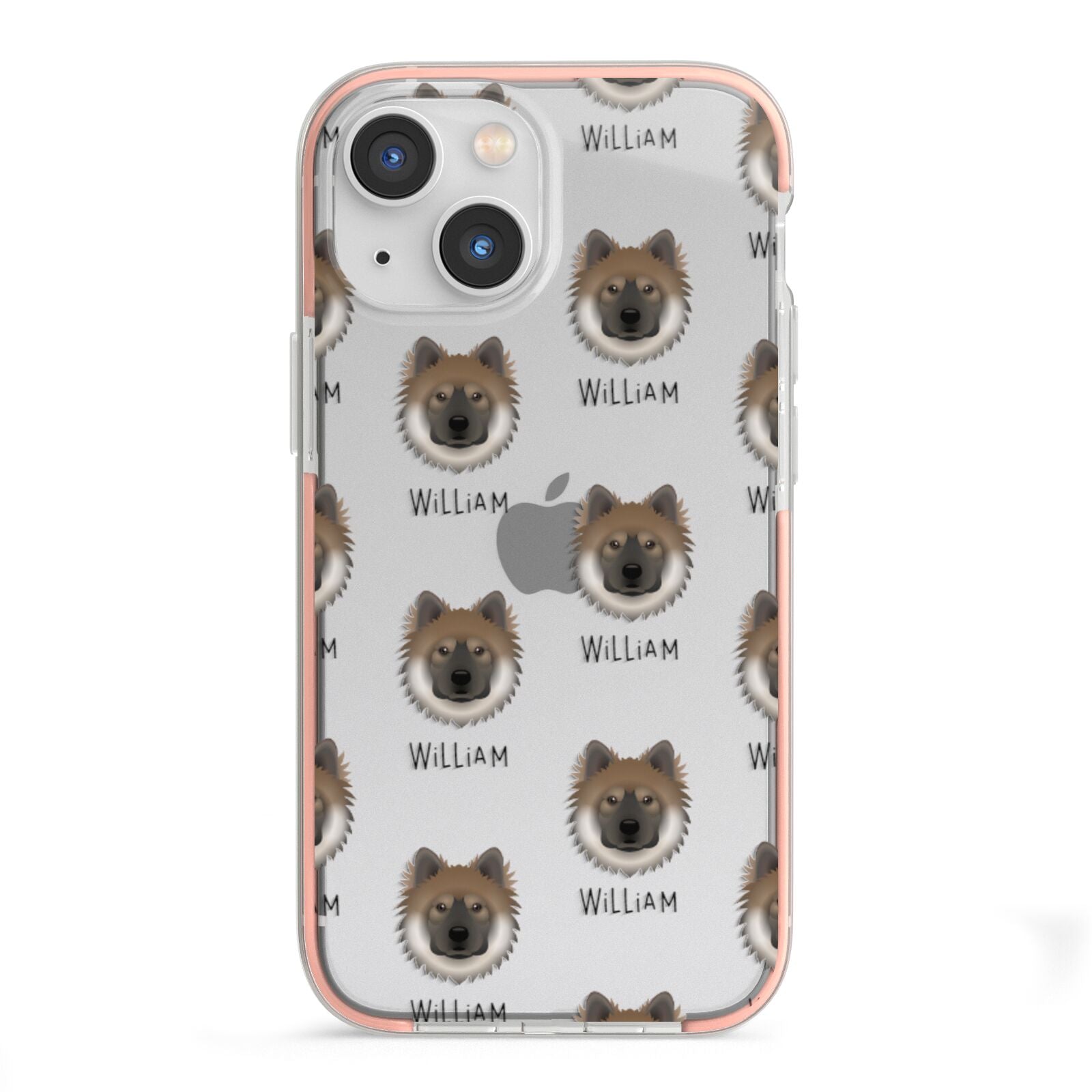 Eurasier Icon with Name iPhone 13 Mini TPU Impact Case with Pink Edges