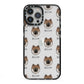 Eurasier Icon with Name iPhone 13 Pro Max Black Impact Case on Silver phone