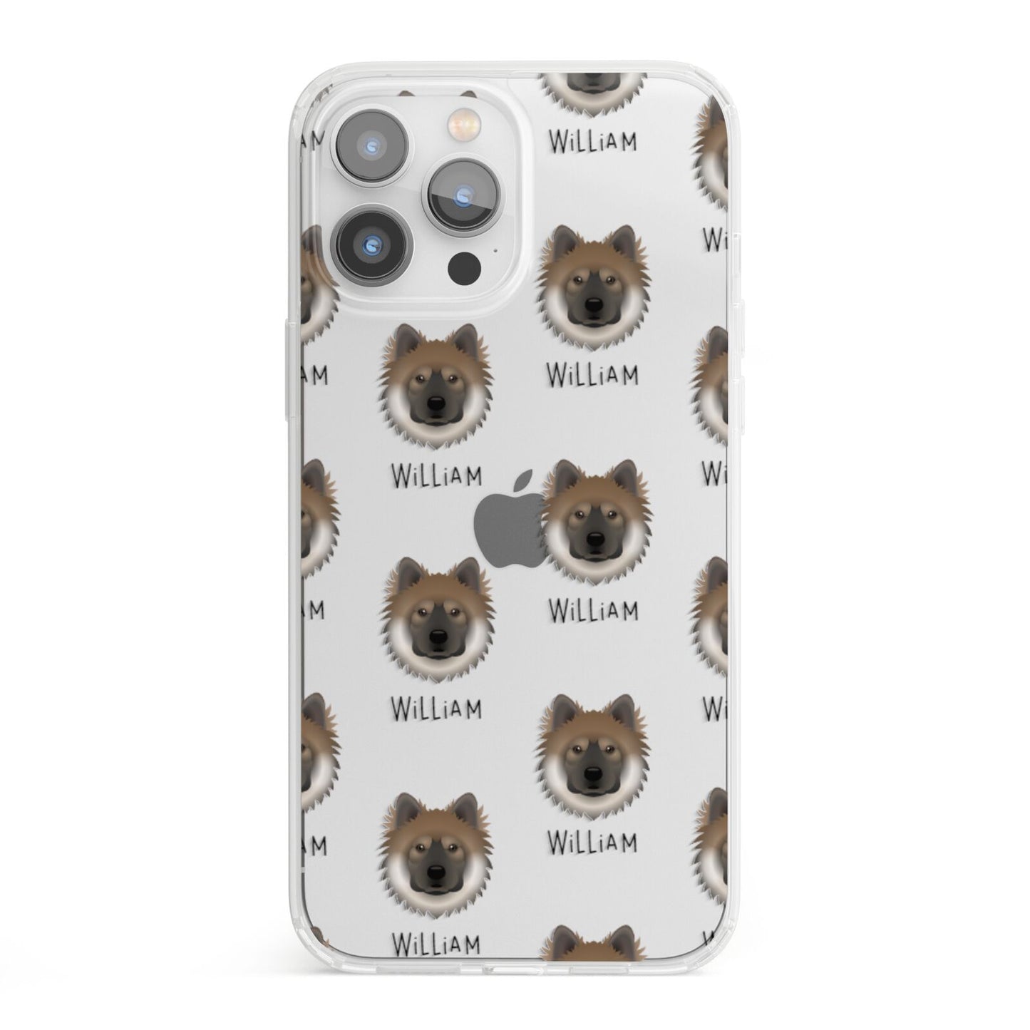Eurasier Icon with Name iPhone 13 Pro Max Clear Bumper Case