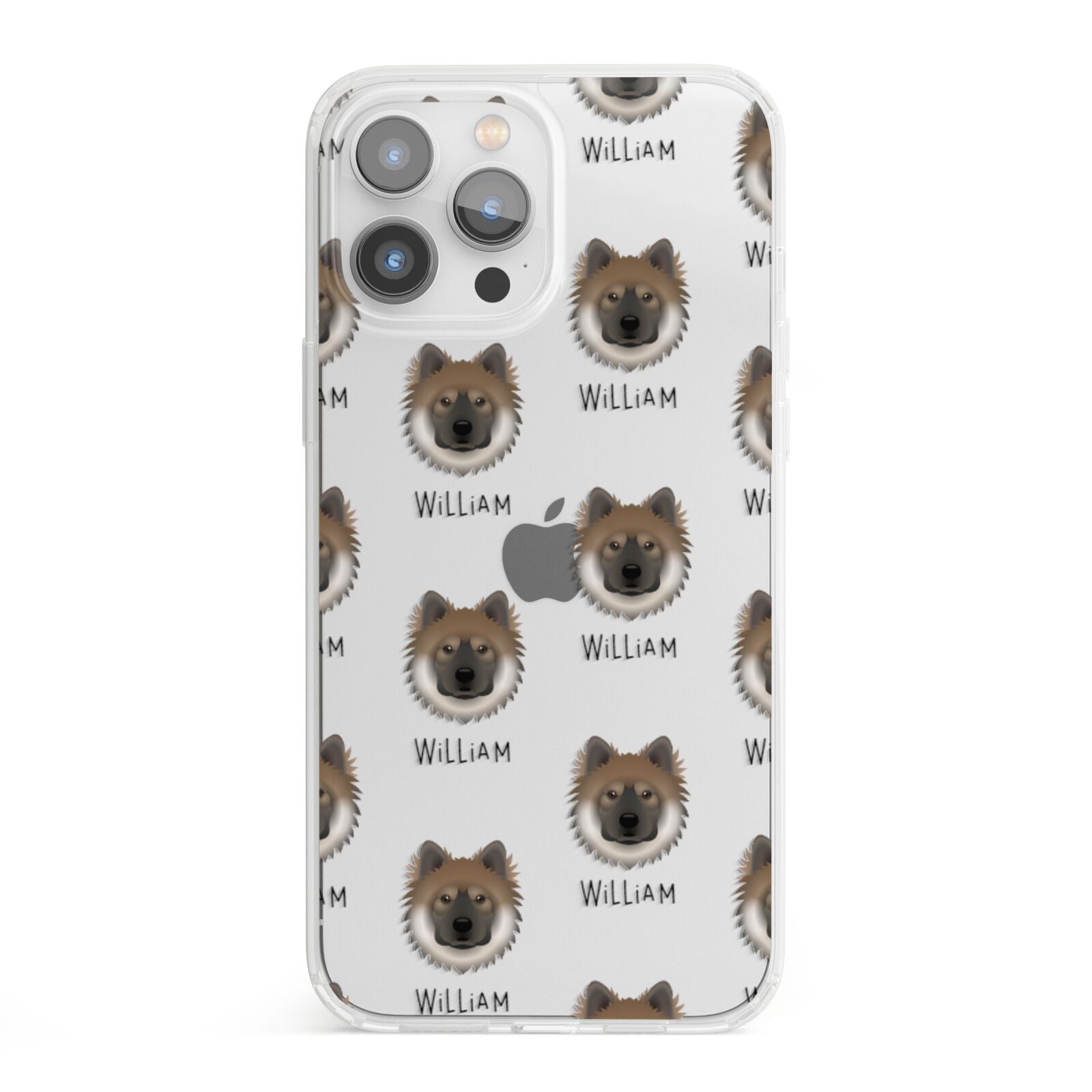 Eurasier Icon with Name iPhone 13 Pro Max Clear Bumper Case