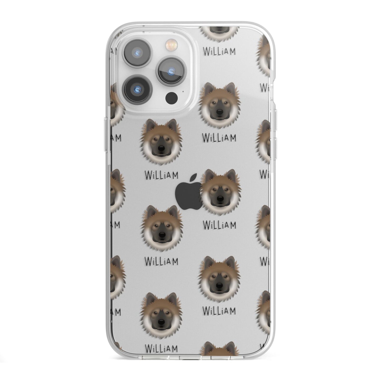 Eurasier Icon with Name iPhone 13 Pro Max TPU Impact Case with White Edges