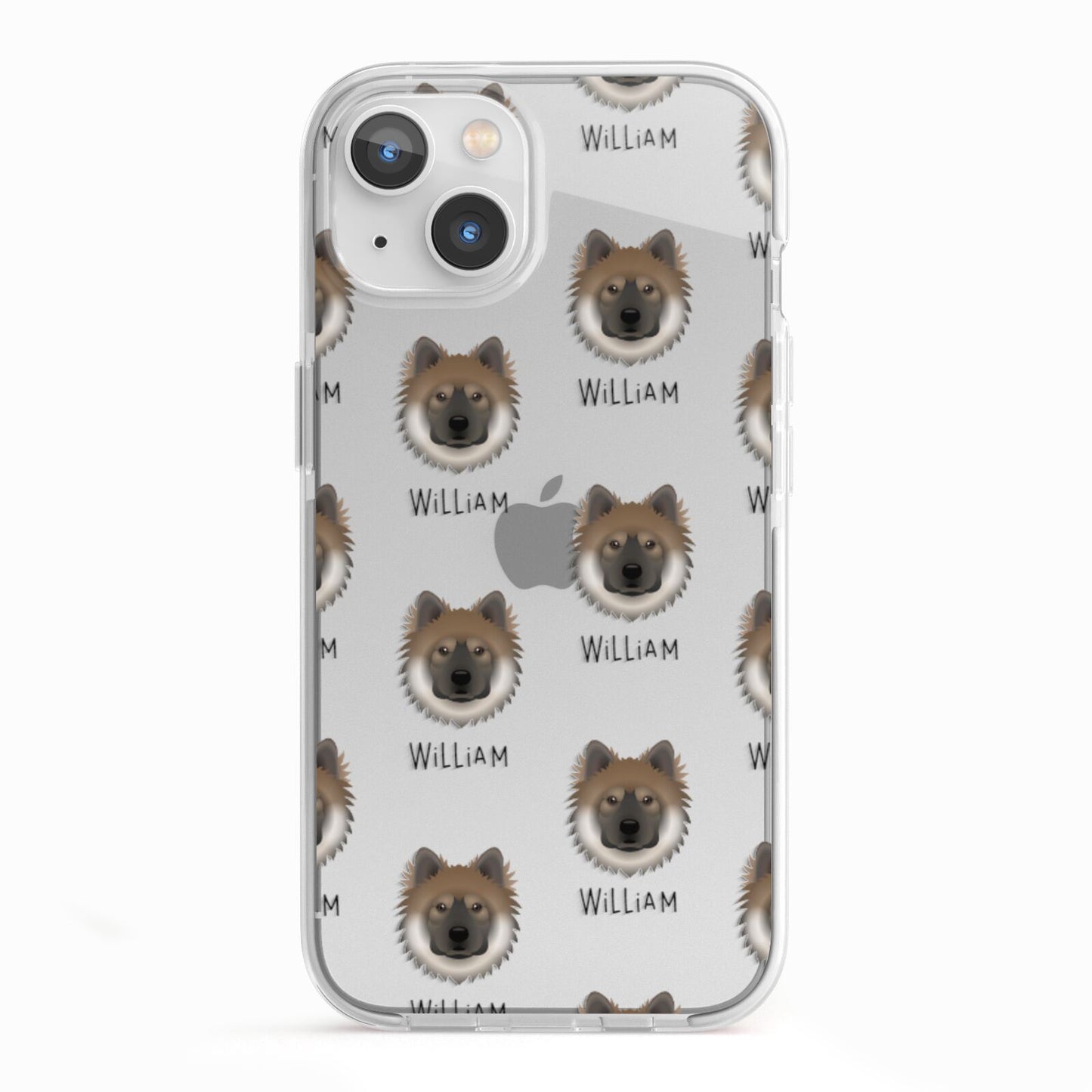 Eurasier Icon with Name iPhone 13 TPU Impact Case with White Edges