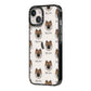 Eurasier Icon with Name iPhone 14 Black Impact Case Side Angle on Silver phone