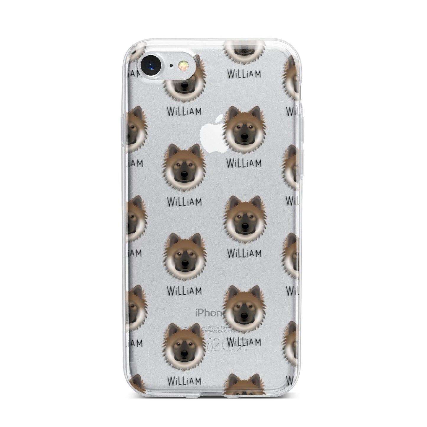 Eurasier Icon with Name iPhone 7 Bumper Case on Silver iPhone