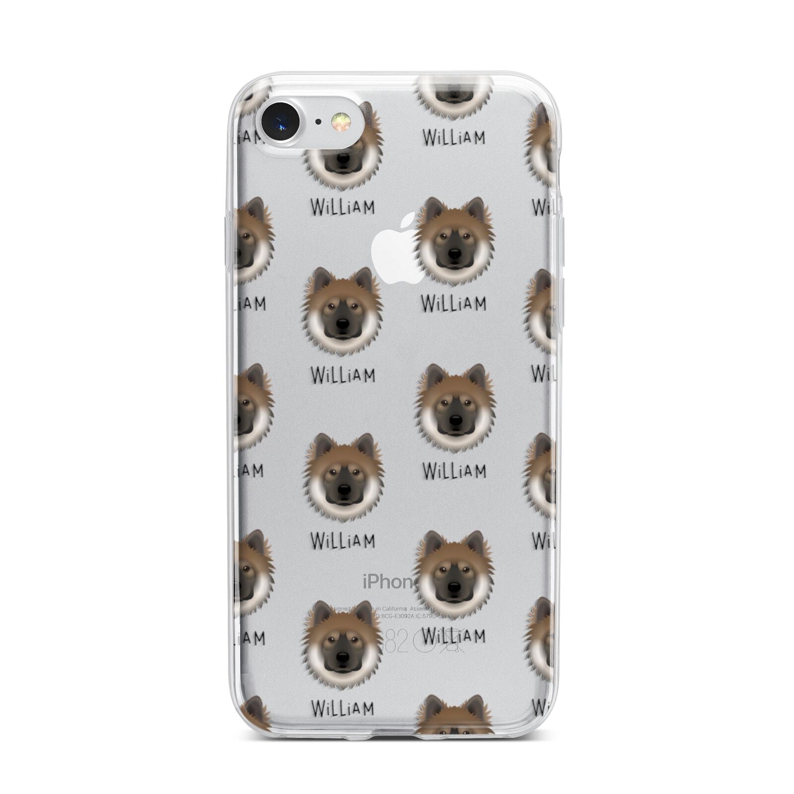 Eurasier Icon with Name iPhone 7 Bumper Case on Silver iPhone