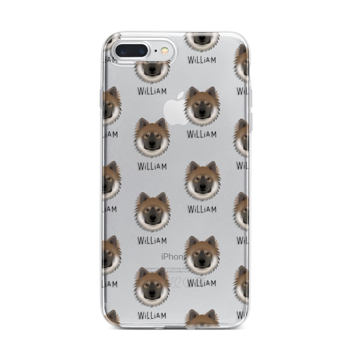 Eurasier Icon with Name iPhone 7 Plus Bumper Case on Silver iPhone