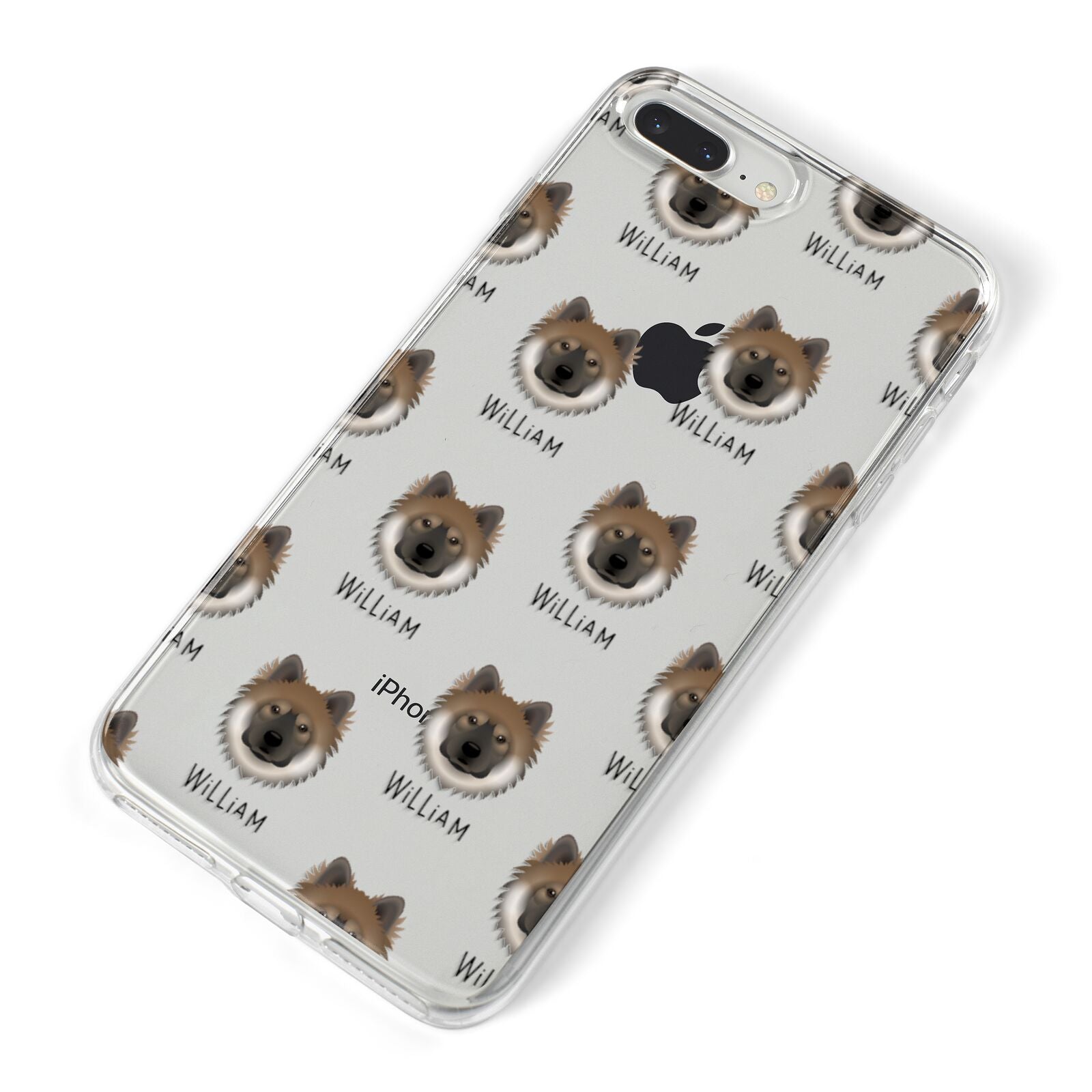 Eurasier Icon with Name iPhone 8 Plus Bumper Case on Silver iPhone Alternative Image