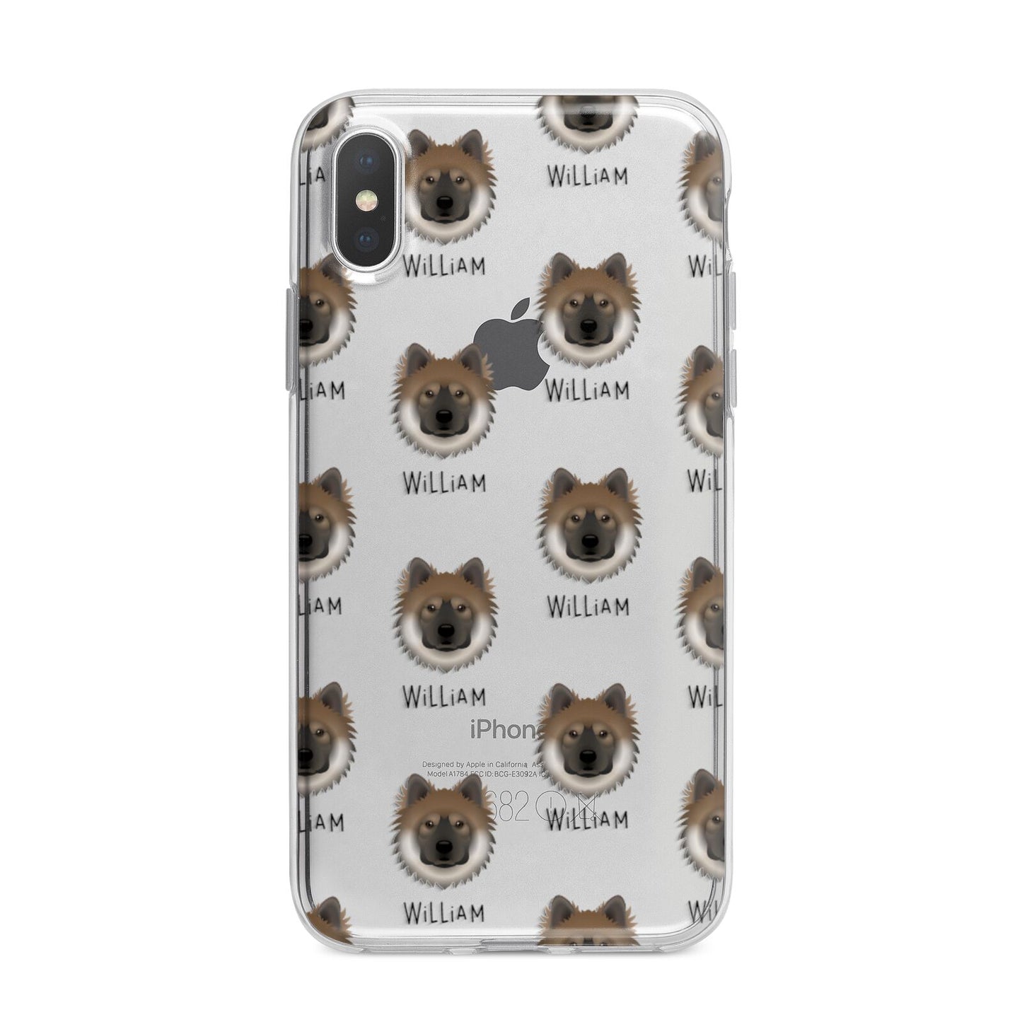 Eurasier Icon with Name iPhone X Bumper Case on Silver iPhone Alternative Image 1