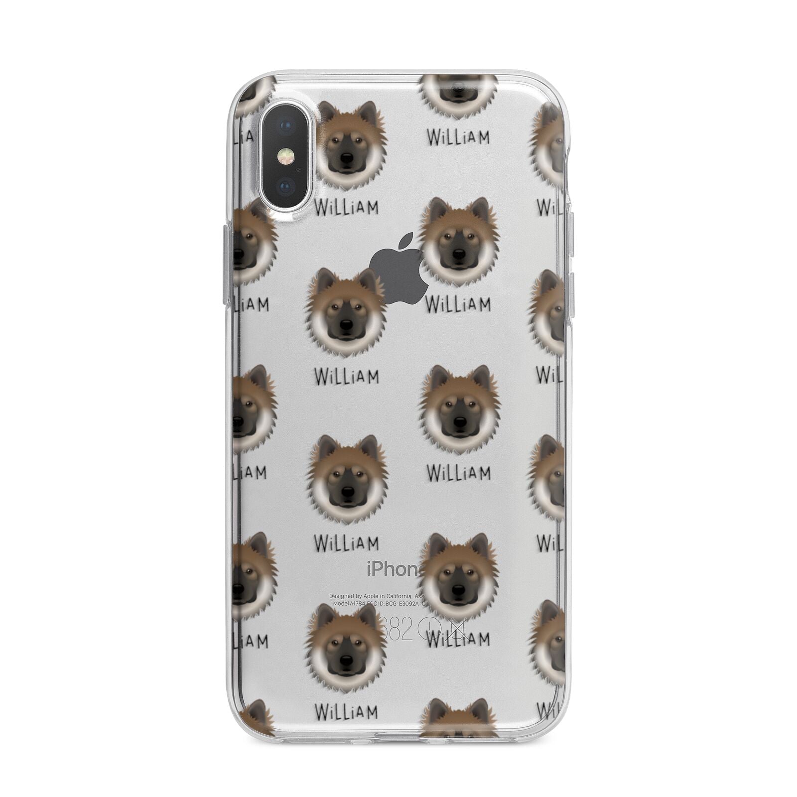 Eurasier Icon with Name iPhone X Bumper Case on Silver iPhone Alternative Image 1