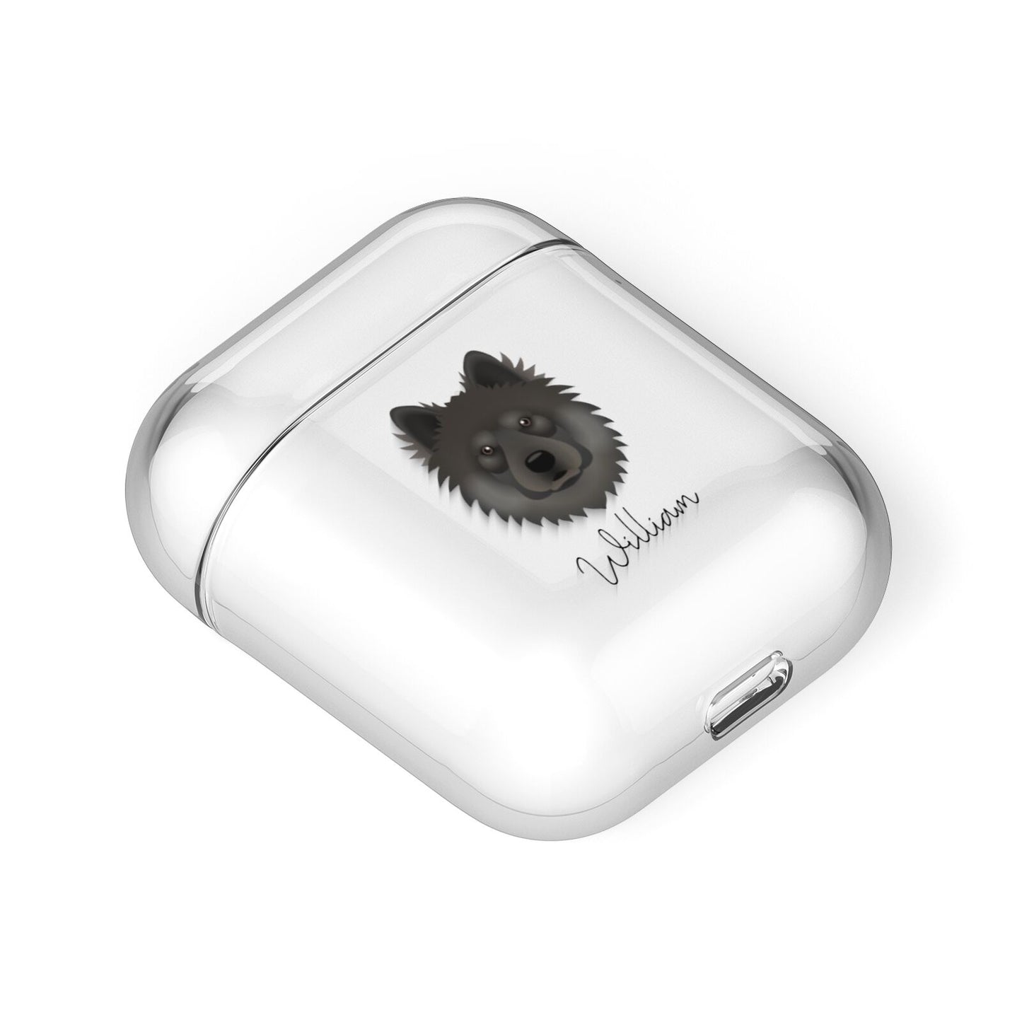 Eurasier Personalised AirPods Case Laid Flat