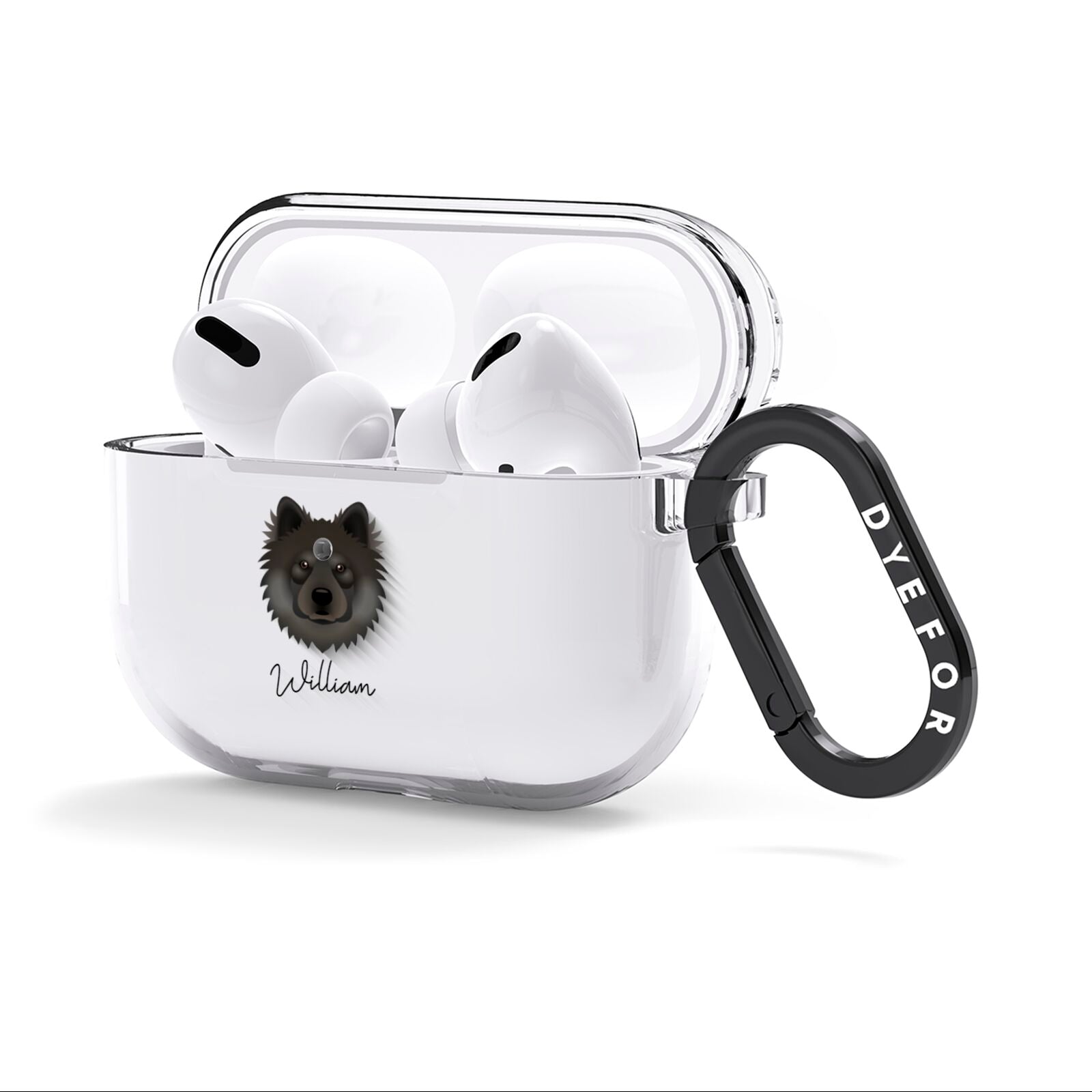 Eurasier Personalised AirPods Clear Case 3rd Gen Side Image