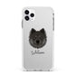 Eurasier Personalised Apple iPhone 11 Pro Max in Silver with White Impact Case