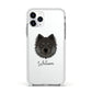 Eurasier Personalised Apple iPhone 11 Pro in Silver with White Impact Case
