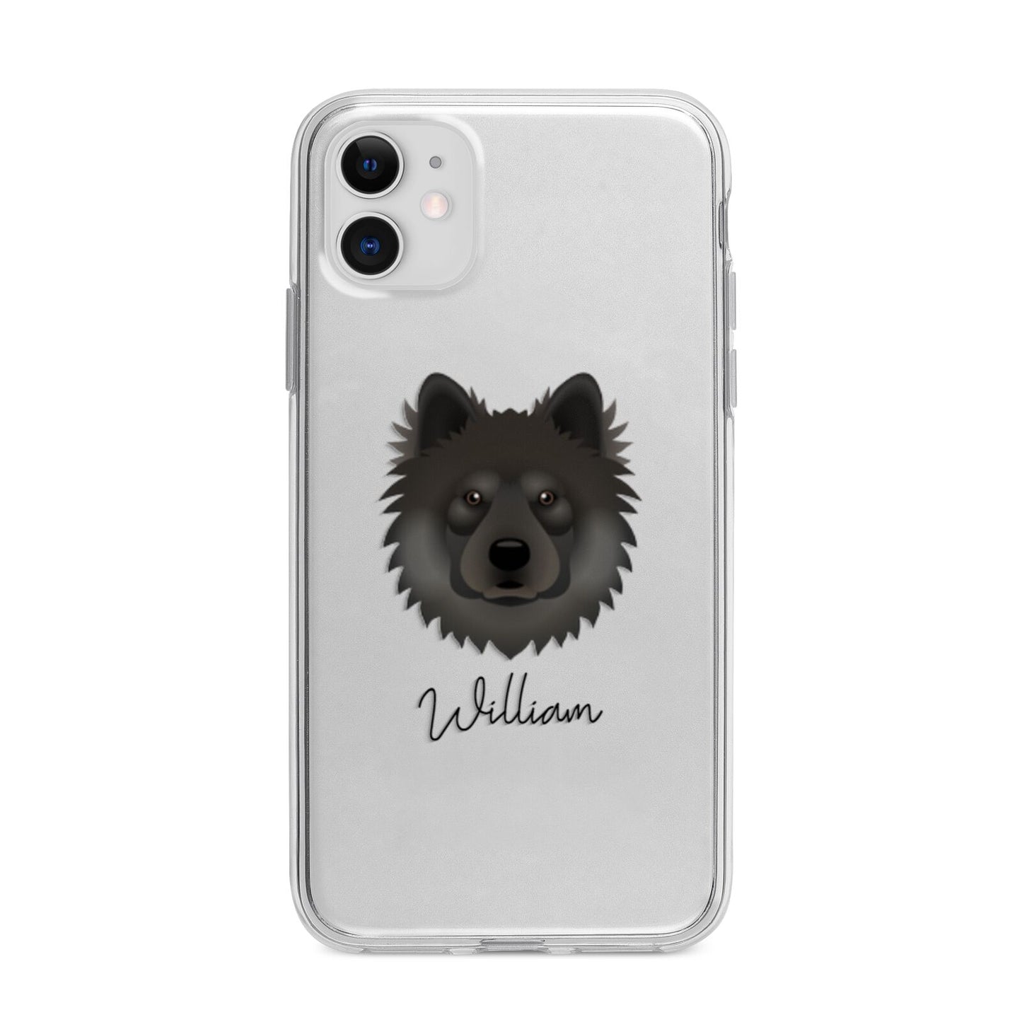 Eurasier Personalised Apple iPhone 11 in White with Bumper Case