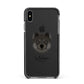 Eurasier Personalised Apple iPhone Xs Max Impact Case Black Edge on Black Phone