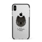 Eurasier Personalised Apple iPhone Xs Max Impact Case Black Edge on Silver Phone