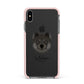 Eurasier Personalised Apple iPhone Xs Max Impact Case Pink Edge on Black Phone