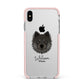 Eurasier Personalised Apple iPhone Xs Max Impact Case Pink Edge on Silver Phone