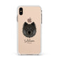 Eurasier Personalised Apple iPhone Xs Max Impact Case White Edge on Gold Phone