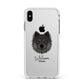 Eurasier Personalised Apple iPhone Xs Max Impact Case White Edge on Silver Phone