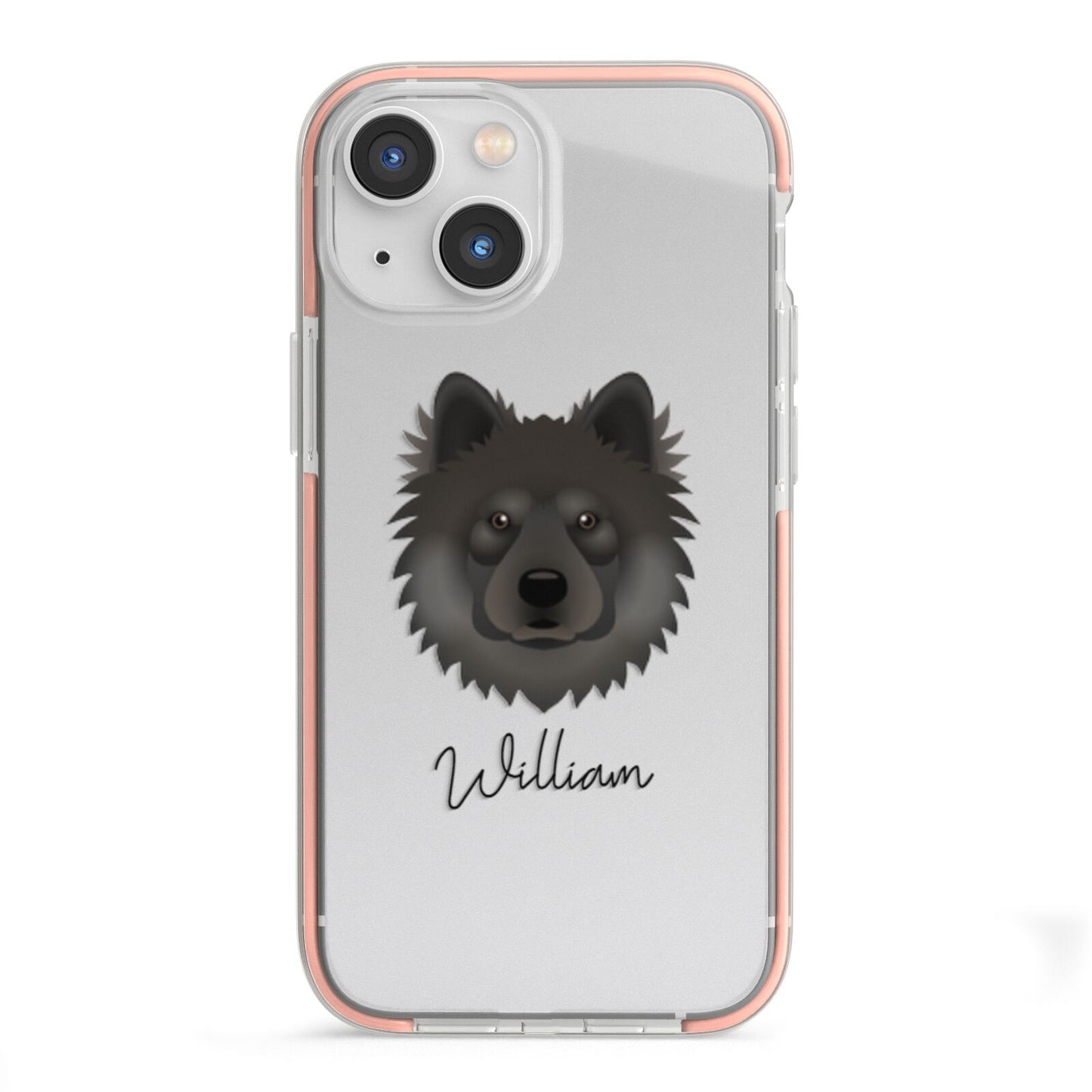 Eurasier Personalised iPhone 13 Mini TPU Impact Case with Pink Edges