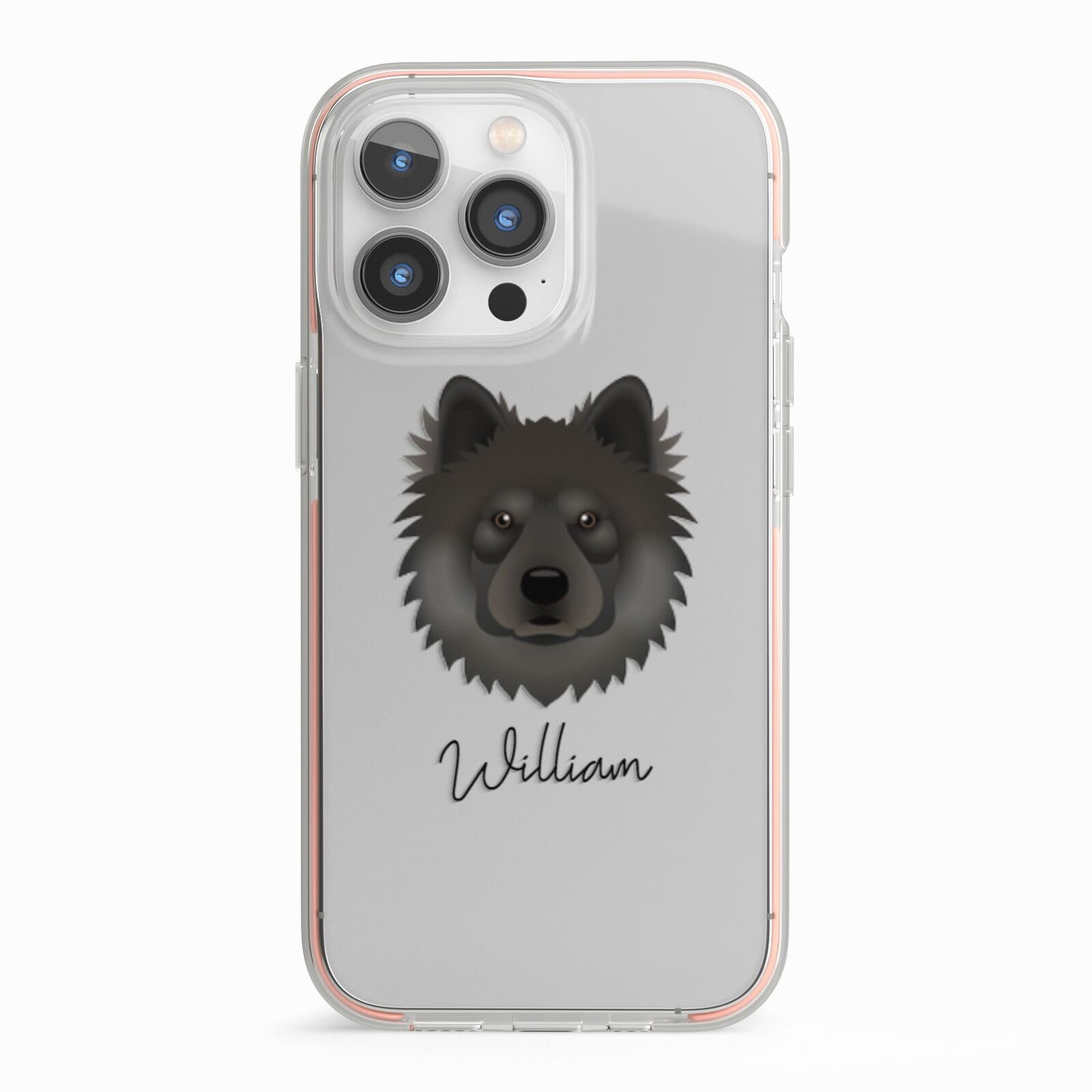 Eurasier Personalised iPhone 13 Pro TPU Impact Case with Pink Edges