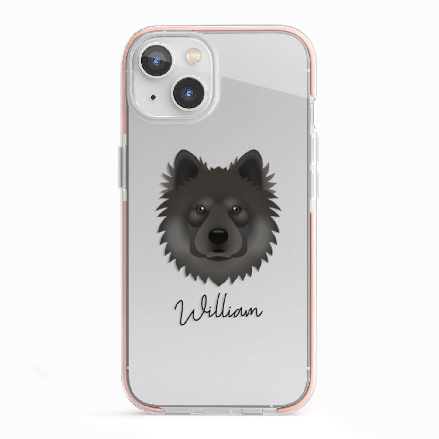 Eurasier Personalised iPhone 13 TPU Impact Case with Pink Edges