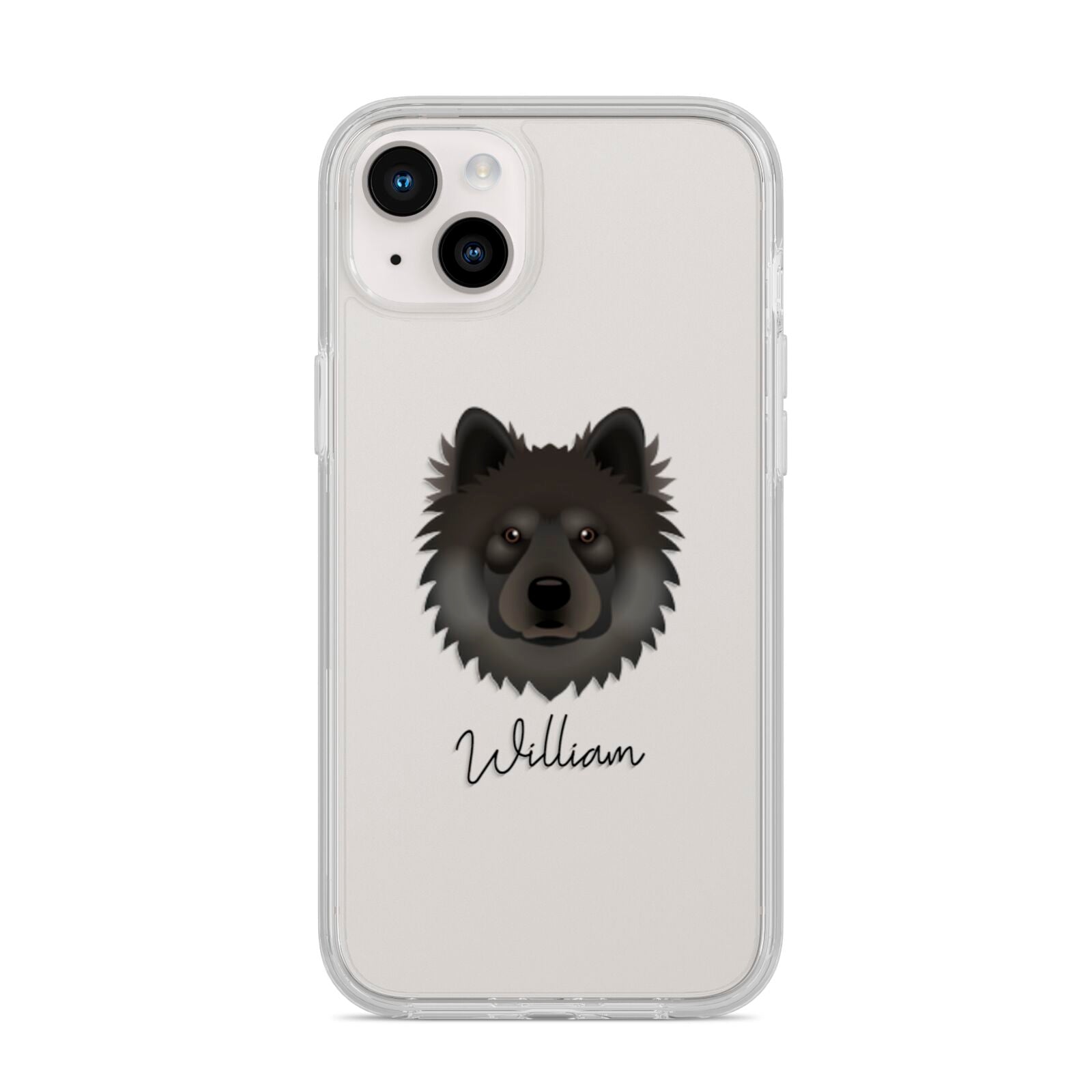 Eurasier Personalised iPhone 14 Plus Clear Tough Case Starlight