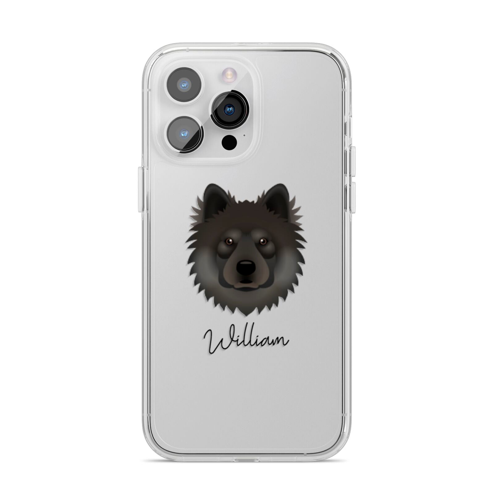 Eurasier Personalised iPhone 14 Pro Max Clear Tough Case Silver
