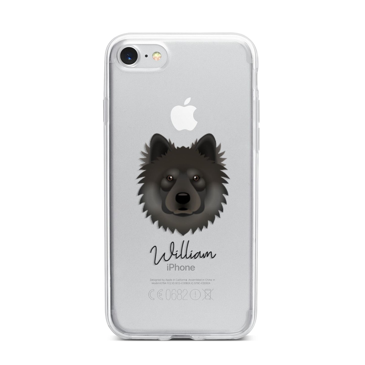 Eurasier Personalised iPhone 7 Bumper Case on Silver iPhone