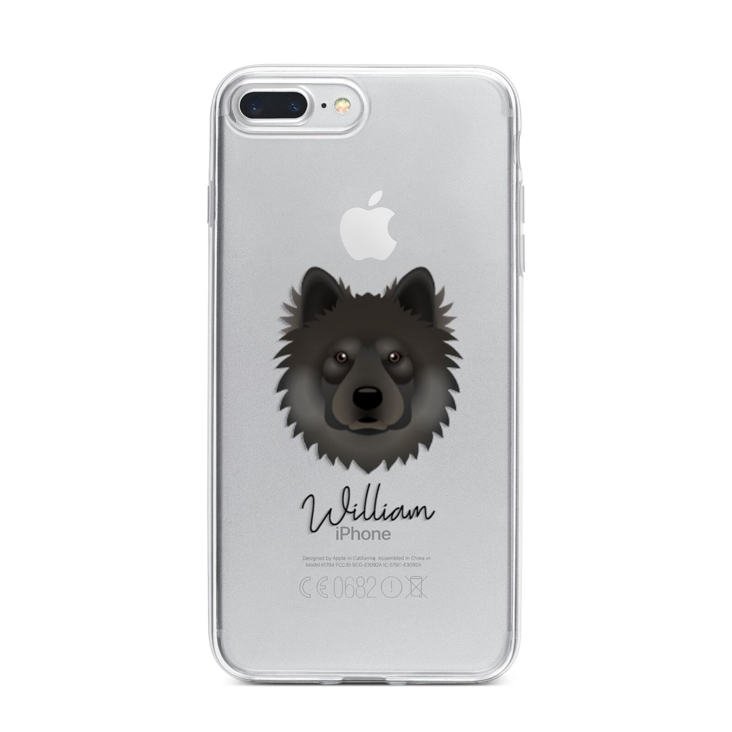 Eurasier Personalised iPhone 7 Plus Bumper Case on Silver iPhone