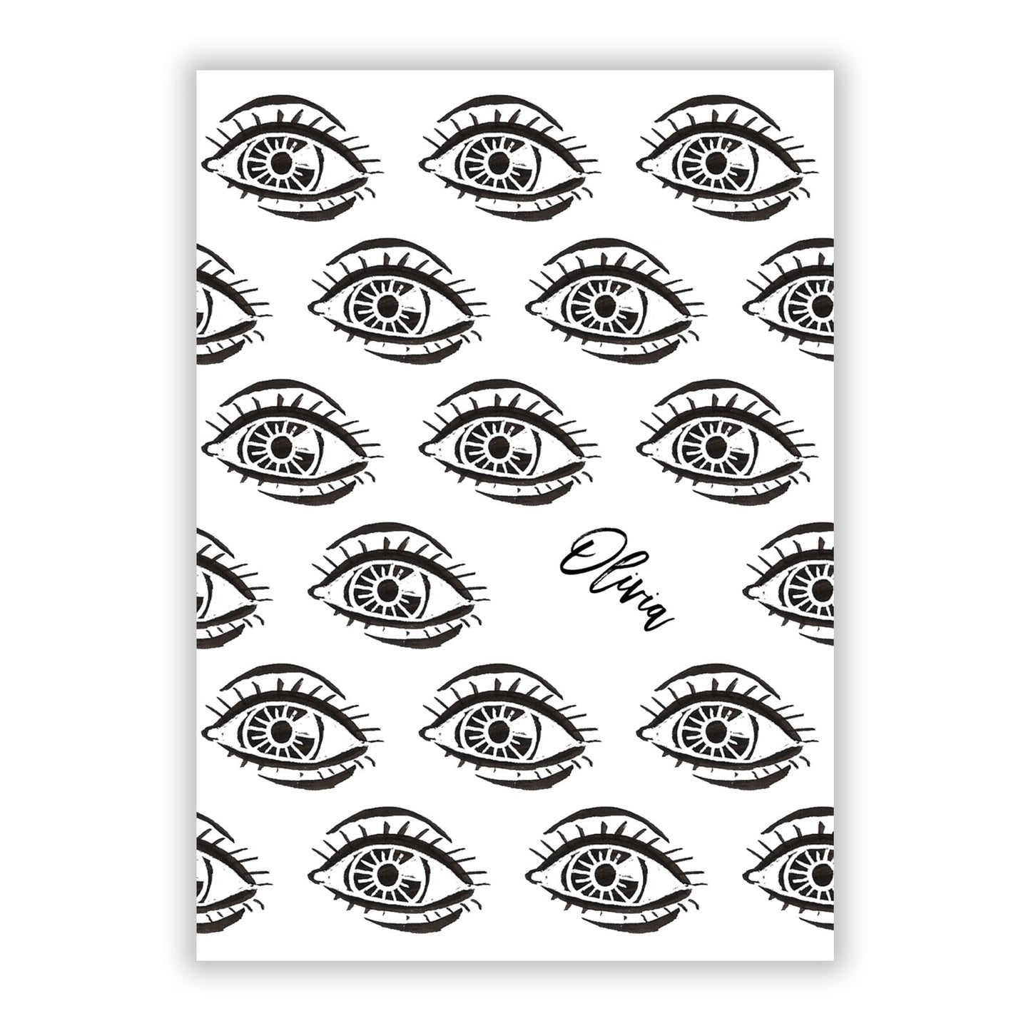 Eye Eye Personalised A5 Flat Greetings Card