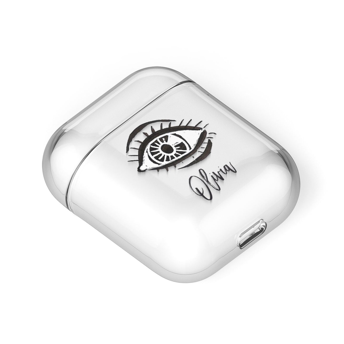 Eye Eye Personalised AirPods Case Laid Flat