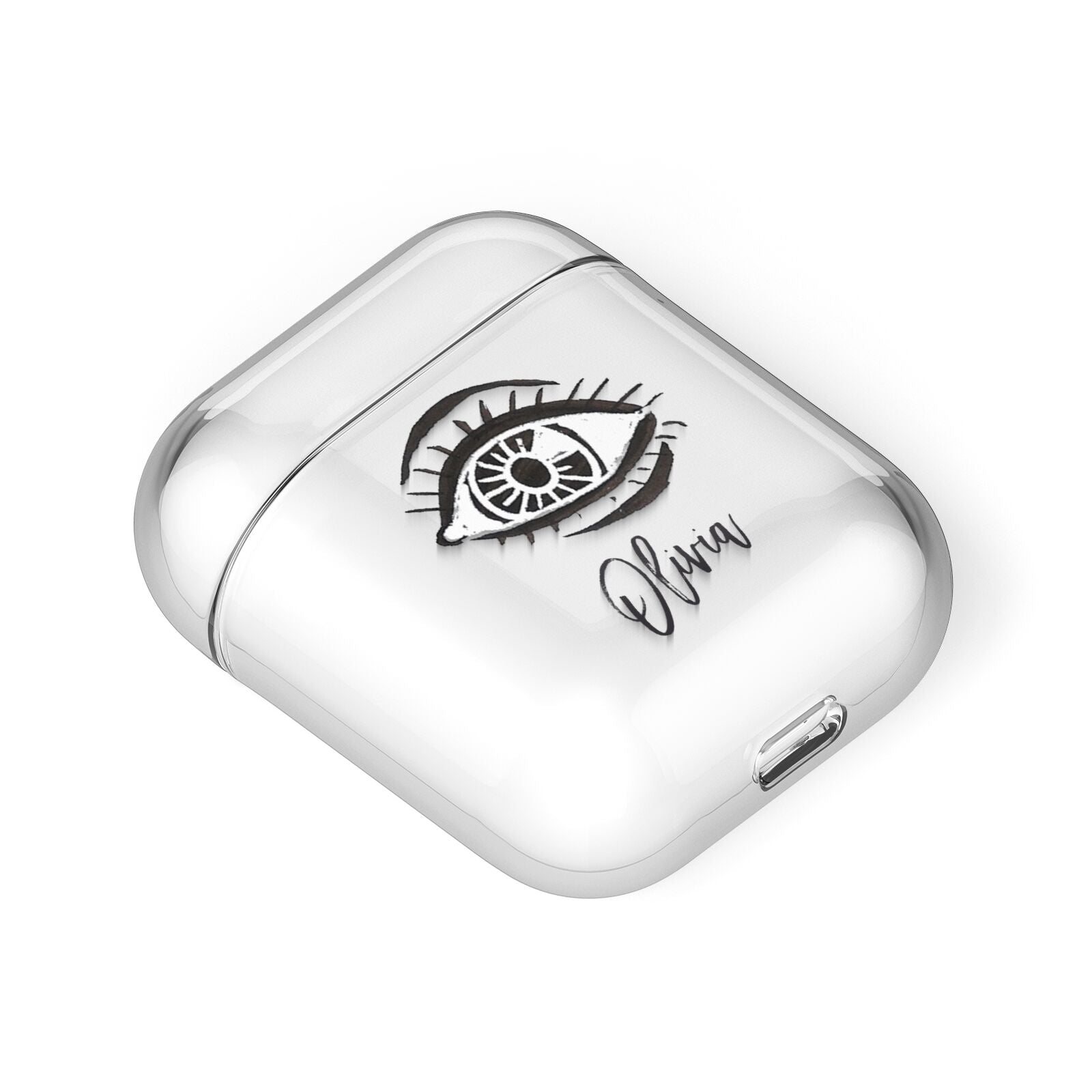Eye Eye Personalised AirPods Case Laid Flat