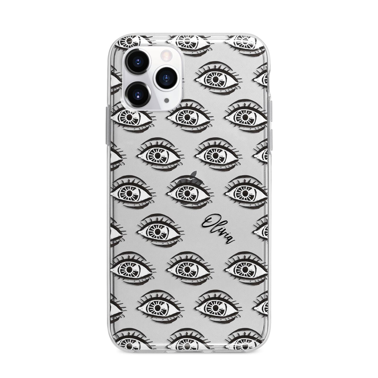 Eye Eye Personalised Apple iPhone 11 Pro Max in Silver with Bumper Case