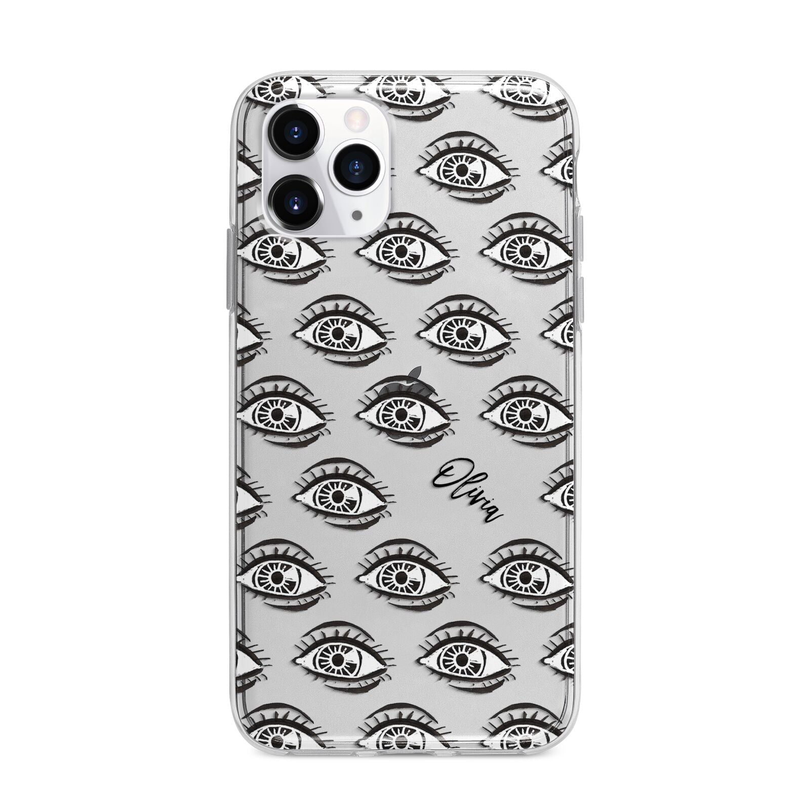 Eye Eye Personalised Apple iPhone 11 Pro in Silver with Bumper Case