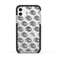 Eye Eye Personalised Apple iPhone 11 in White with Black Impact Case