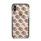 Eye Eye Personalised Apple iPhone Xs Impact Case Black Edge on Gold Phone