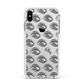 Eye Eye Personalised Apple iPhone Xs Max Impact Case White Edge on Silver Phone