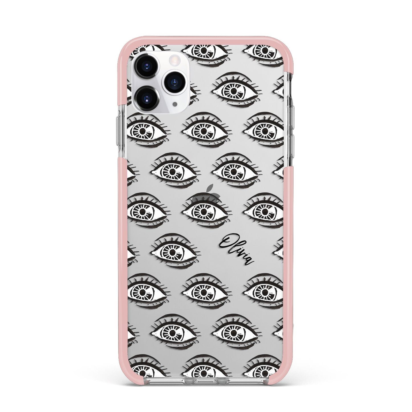 Eye Eye Personalised iPhone 11 Pro Max Impact Pink Edge Case