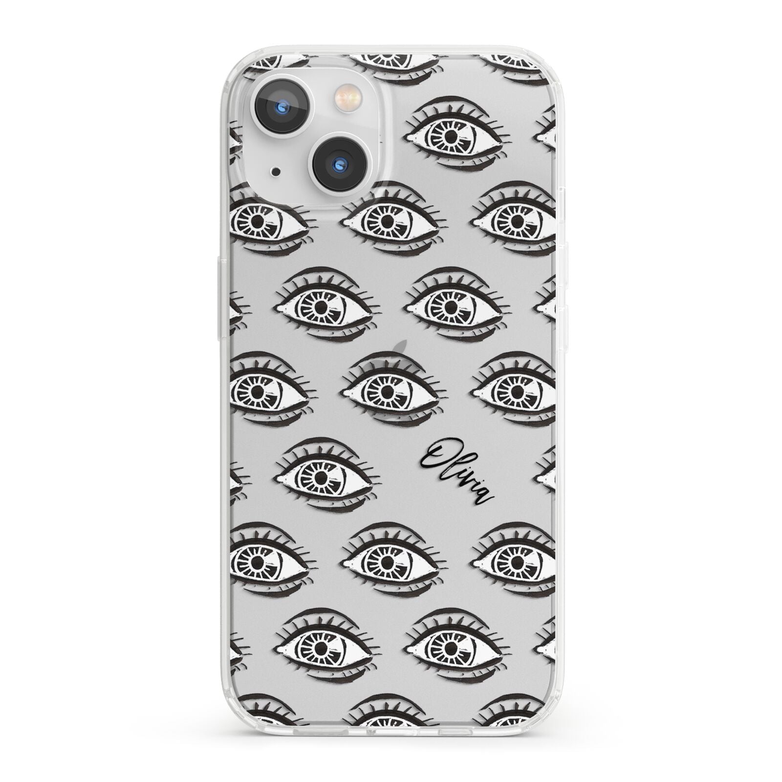 Eye Eye Personalised iPhone 13 Clear Bumper Case