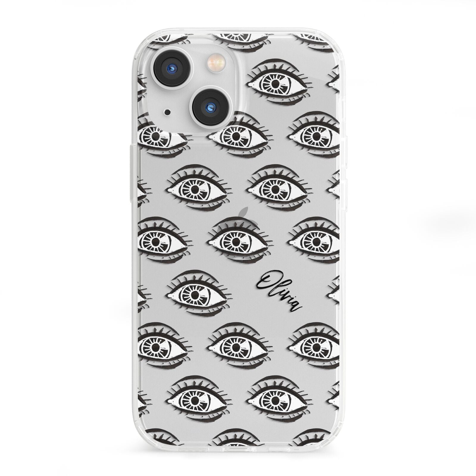 Eye Eye Personalised iPhone 13 Mini Clear Bumper Case