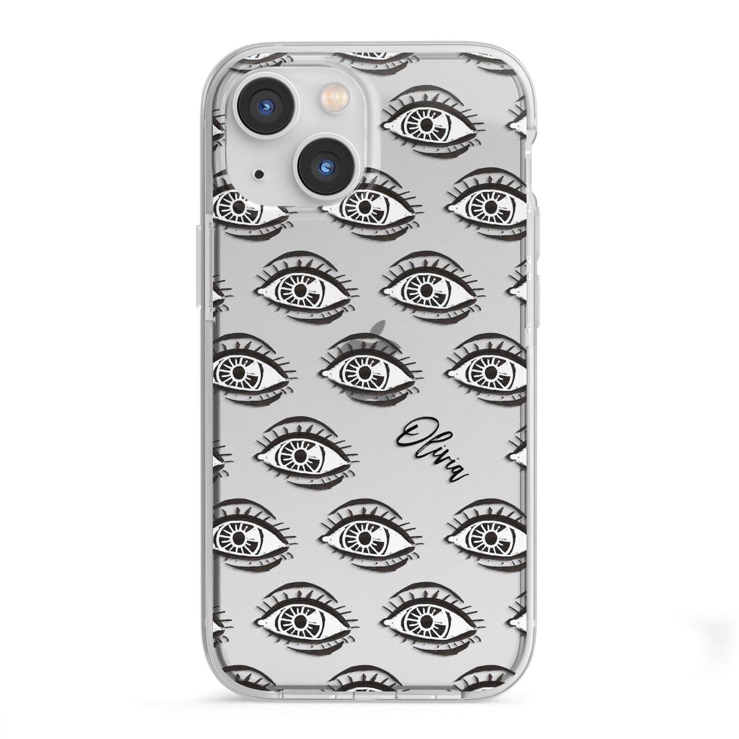 Eye Eye Personalised iPhone 13 Mini TPU Impact Case with White Edges