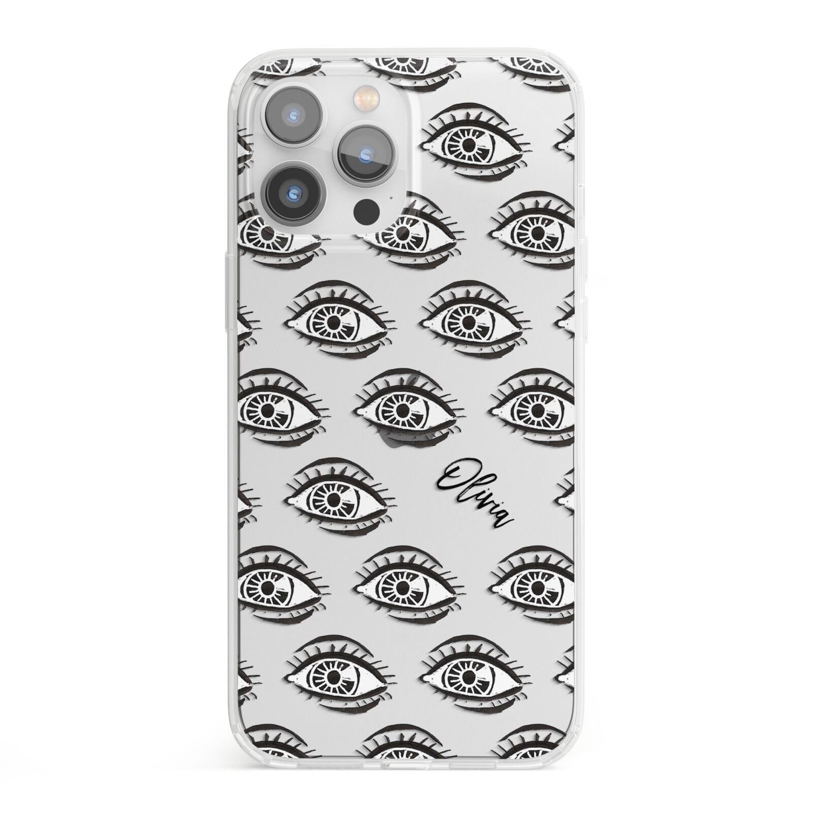 Eye Eye Personalised iPhone 13 Pro Max Clear Bumper Case