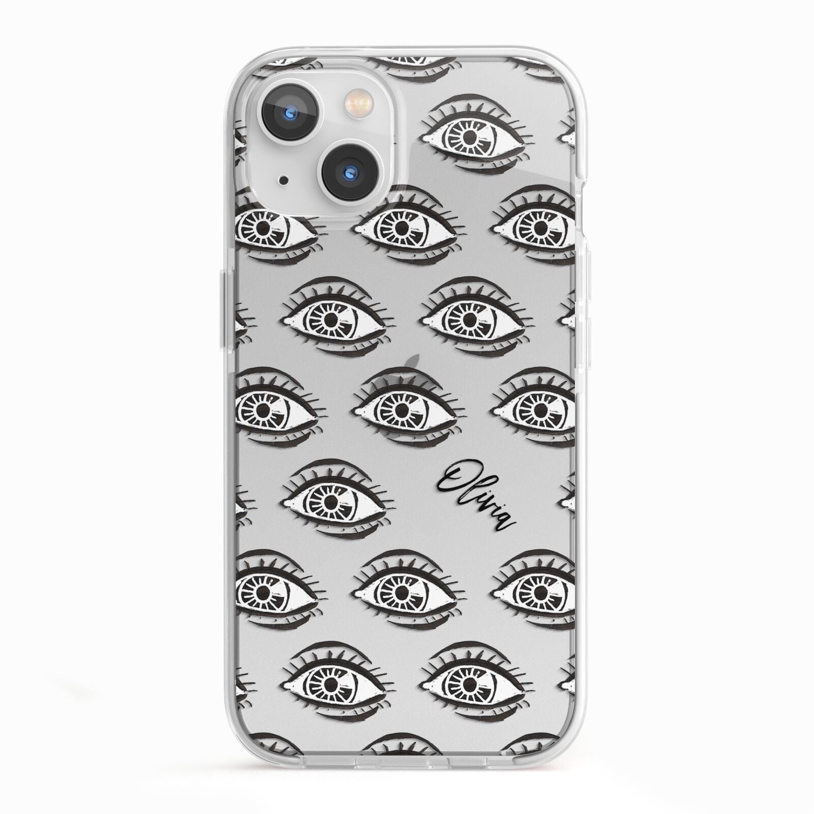 Eye Eye Personalised iPhone 13 TPU Impact Case with White Edges